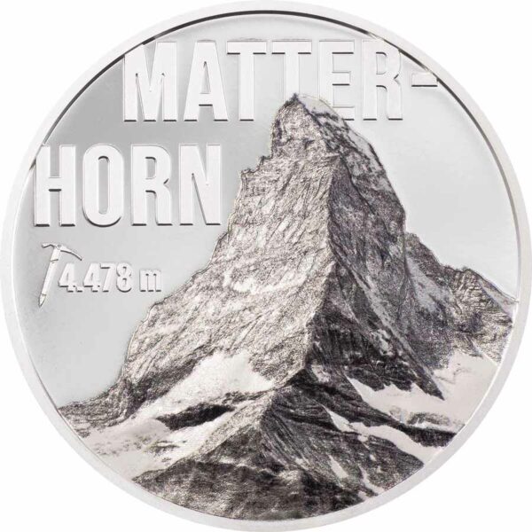 2022 Cook Islands 2 Ounce Mountains - Matterhorn Ultra High Relief Silver Proof Coin