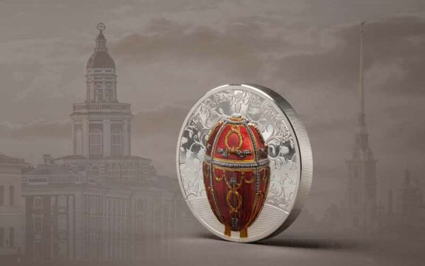 2022 Faberge Rosebud Egg Silver Proof Coin