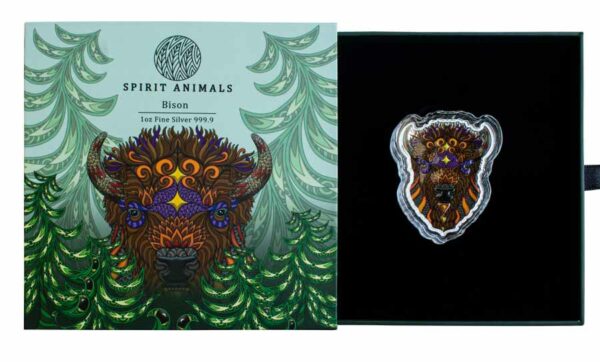 2021 Phil Lewis Spirit Animals - Bison Silver Coin