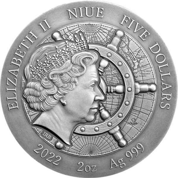 2022 Niue 2 Ounce San Jose Grand Shipwrecks High Relief Silver Coin