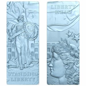 2022 Barbados 4 X 1 Ounce Lady Liberty Blue Ice Nano Coating Silver Coin Collection