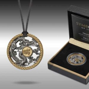 2021 Symbols of Life Dragon Gold & Silver Proof Coin Pendant