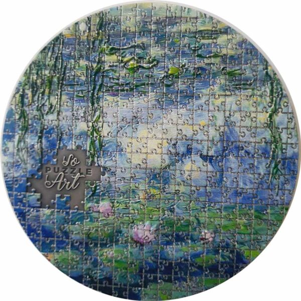 2021 Cameroon 3 Ounce Claude Monet - Water Lilies soPuzzle Art Silver Coin