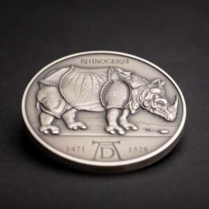 Albrecht Durer Rhinoceros Ultra High Relief Silver Coin