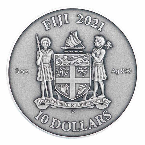 2021 Fiji 3 Ounce Mandala Art Turkish Ultra High Relief Silver Coin