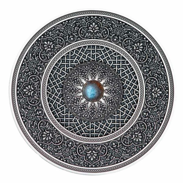 2021 Fiji 3 Ounce Mandala Art Turkish Ultra High Relief Antique Finish Silver Coin