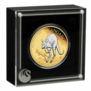 2022 2 Ounce Kangaroo Reverse Gilded Silver Coin