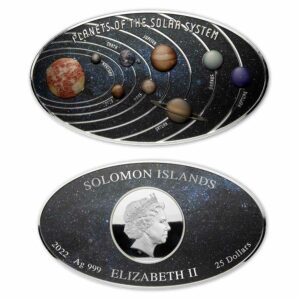 2022 Solomon Islands 1 Kilogram Planets of the Solar System Silver Coin