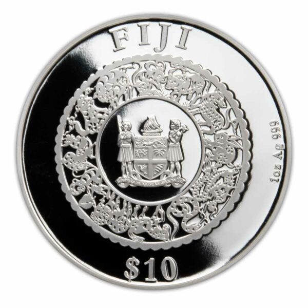 2023 Fiji Year of the Rabbit 1 oz Gold Plated Silver Proof Coin