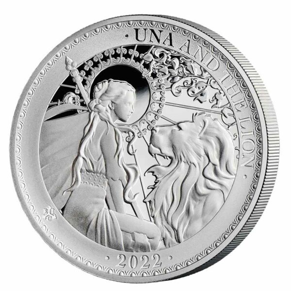 2022 St. Helena 1 Ounce Una & the Lion Silver Proof Coin