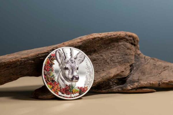 Woodland Spirits - Deer 1 oz High Relief Colored Silver Proof Coin