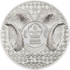 2022 Mongolia 3 oz Magnificent Argali Ultra High Relief Silver Proof Coin