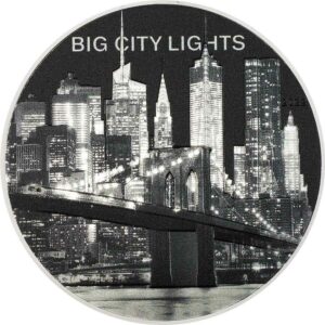 2022 Cook Islands 1 Ounce Big City Lights New York Silver Proof Coin