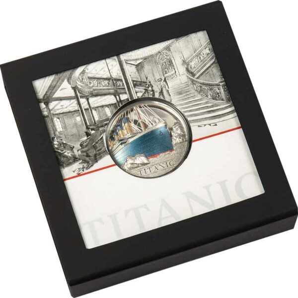 2022 Titanic 3 oz Ultra High Relief Colored Silver Proof Coin