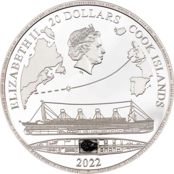 2022 Cook Islands 3 oz Titanic Recovered Inset Silver Proof Coin