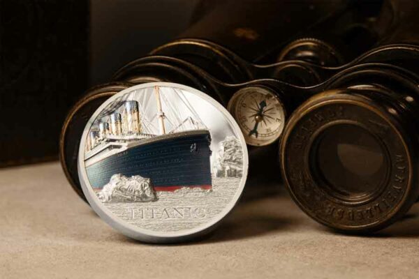 Cook Islands Titanic 3 oz Ultra High Relief Colored Silver Proof Coin