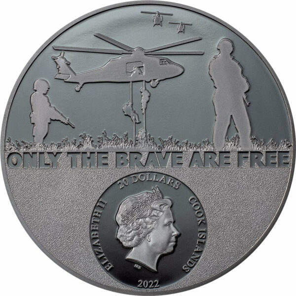 2022 Cook Islands 3 Ounce Real Heroes Special Forces Ultra High Relief Silver Coin