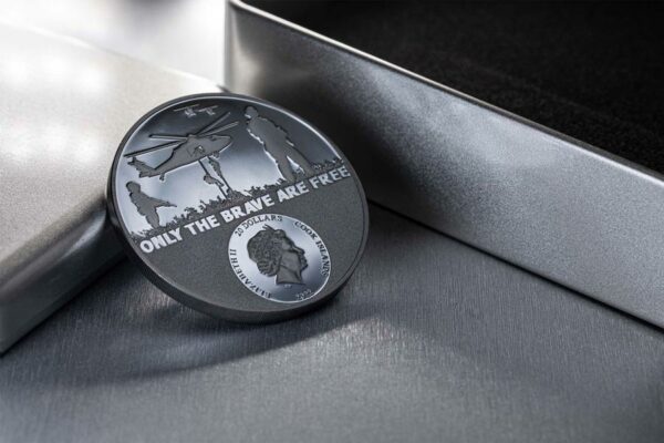 2022 3 oz Real Heroes Special Forces Ultra High Relief Black Proof Silver Coin