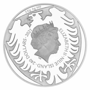 2021 Niue 3 kg Czech Lion Hologram Privy Silver Proof Coin