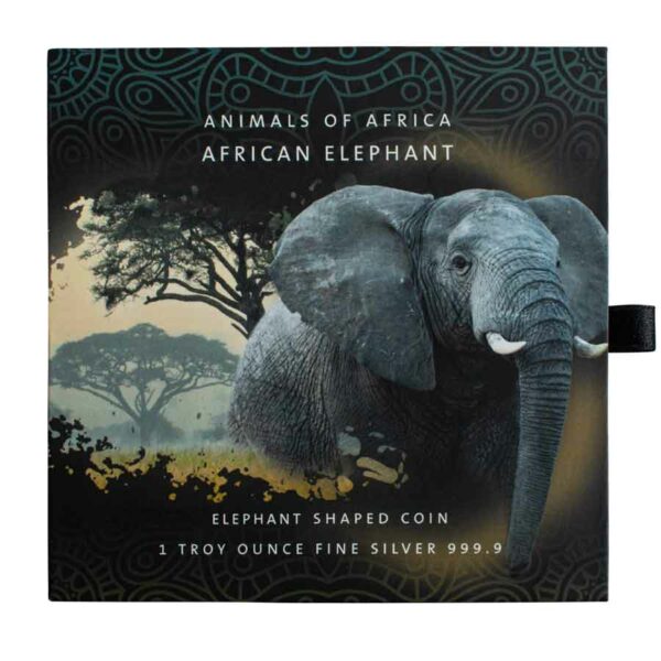 2021 Solomon Islands Animals of Africa - Elephant Reverse Proof Silver Coin