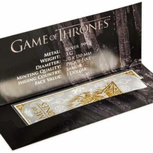 Game of Thrones Officially Licensed Minted Silver Bank Note