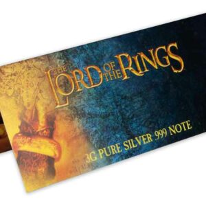 Samoa 3 Gram Lord of the Rings Officially Licensed Silver Bank Note