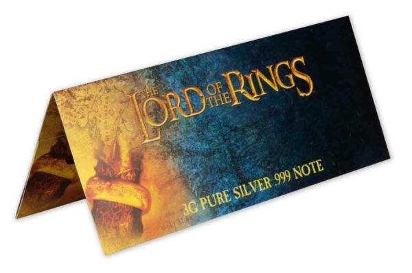 Samoa 3 Gram Lord of the Rings Officially Licensed Silver Bank Note