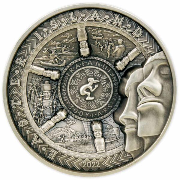 2022 Samoa 1 Kilogram Easter Island Multilayer Ultra High Relief Silver Coin