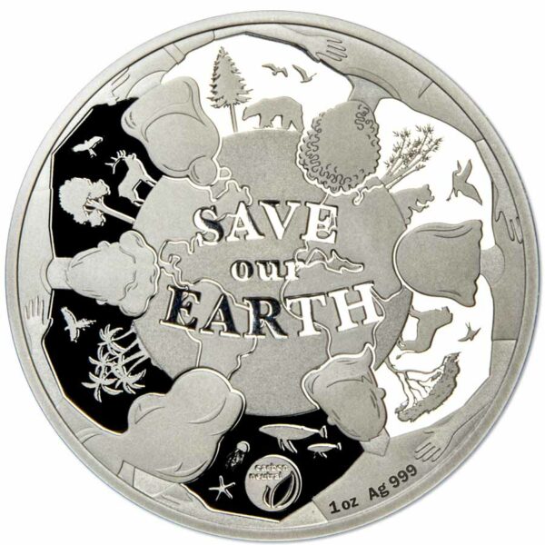 2022 Vanuatu 1 Ounce Save our Earth Carbon Neutral Silver Proof Coin