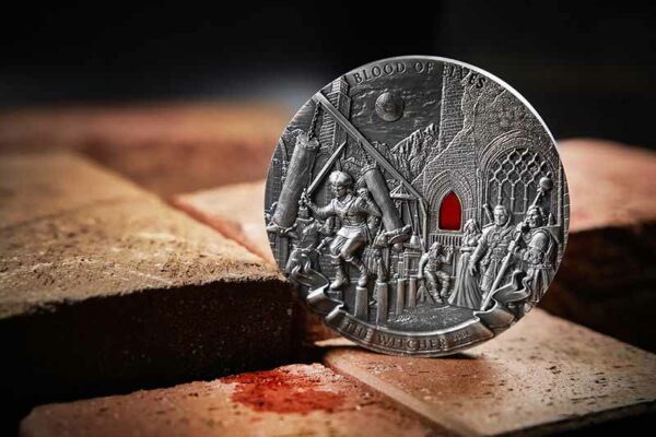 Witcher - Blood of Elves 1 Kilo High Relief Antique Finish Silver Coin