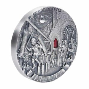 2021 Niue 1 Kilogram Witcher Blood of Elves High Relief Agate Silver Coin
