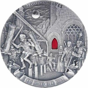2021 Niue 1 Kilogram Witcher Blood of Elves High Relief Antique Finish Silver Coin