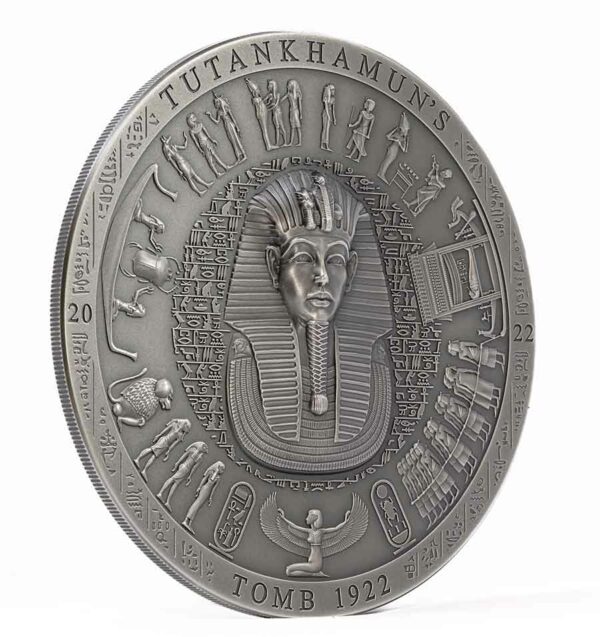 Tutankhamun's Tomb 1922 Antique Finish Silver Coin