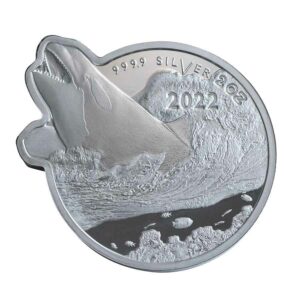 2022 Solomon Islands 2 Ounce Ocean Predators - Killer Whale Silver Coin
