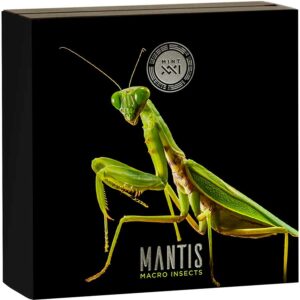 Mantis Macro Insects Silver Coin