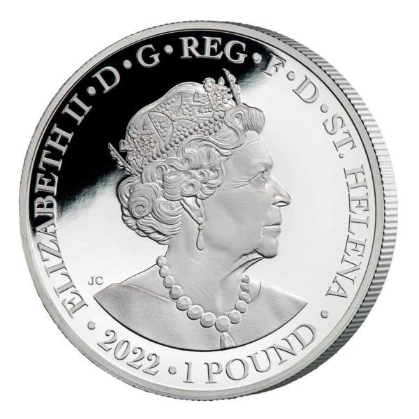2022 St. Helena 1 oz Faerie Queene Una & Redcrosse Silver Proof Coin
