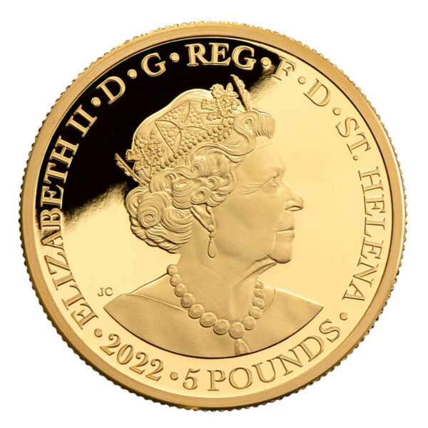 2022 St. Helena 1 oz Faerie Queene Una & Redcrosse Gold Proof Coin