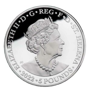 2022 St. Helena 5 oz Faerie Queene Una & Redcrosse Silver Proof Coin