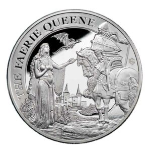 2022 St. Helena 5 Ounce Faerie Queene Una & Redcrosse Silver Proof Coin