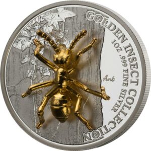 2022 Golden Insect Ant 3D Shaped Silver Proof Coin Collection