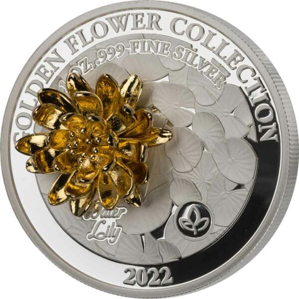 2022 Samoa 1 Ounce Golden Flower Collection Water Lily Silver Proof Coin