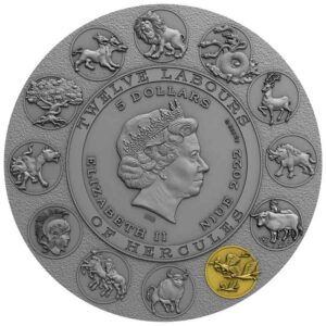 Twelve Labours of Hercules 2 oz Stymphalian Birds High Relief Silver Coin