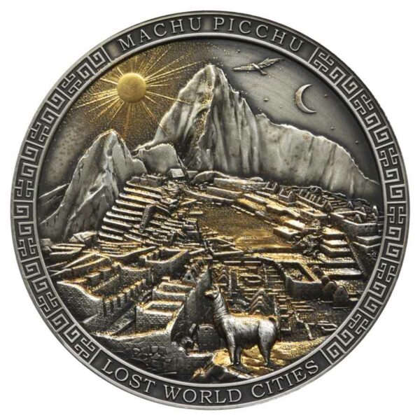2022 Niue 2 Ounce Machu Picchu Lost World Cities High Relief Silver Coin