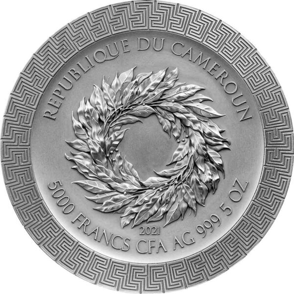 2021 Cameroon 5 Ounce Apollo & the Muses Celestial Beauty High Relief Silver Coin