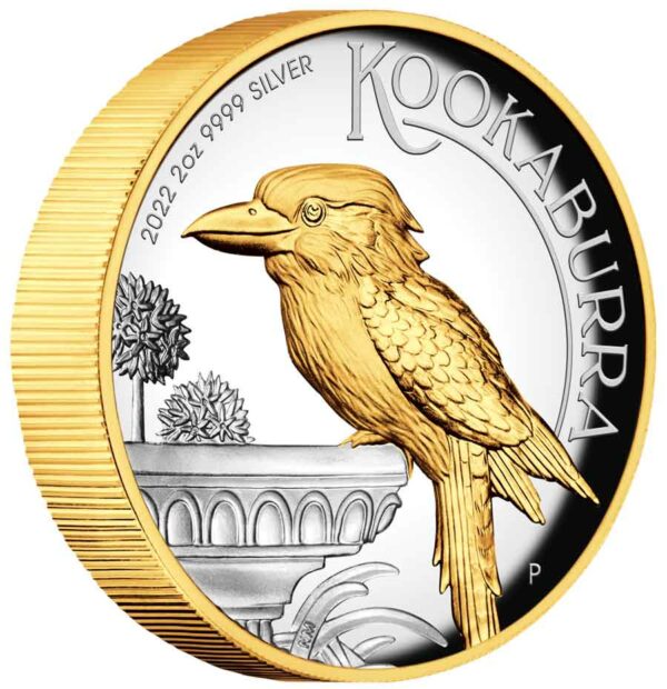 2022 Australia Kookaburra 2 Ounce Gilded High Relief Silver Proof Coin
