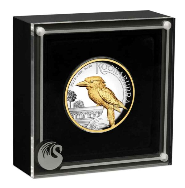 2022 Australia Kookaburra 2 oz Gilded High Relief Silver Proof Coin