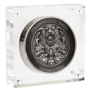 2022 2 Kilogram Dragon & Tiger High Relief Antique Finish Silver Coin