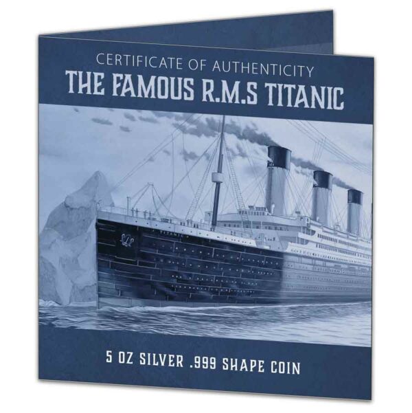2022 Solomon RMS Titanic 5 oz Proof-like Silver Coin