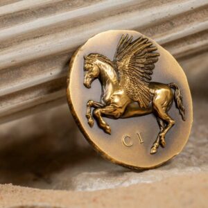 Pegasos 1 oz Ultra High Relief Antique Finish Gold Coin