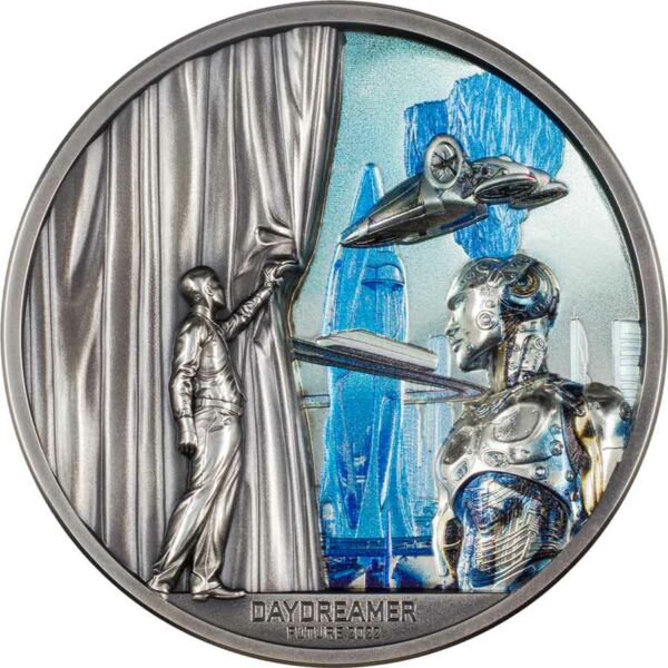 2022 Palau 2 Ounce Daydreamer Future Ultra High Relief Color Silver Coin